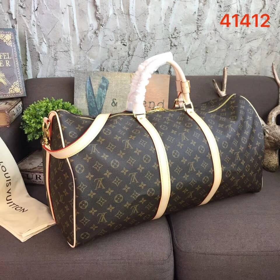 Louis Vuitton Monogram Canvas Keepall Bandouliere 55cm M41412