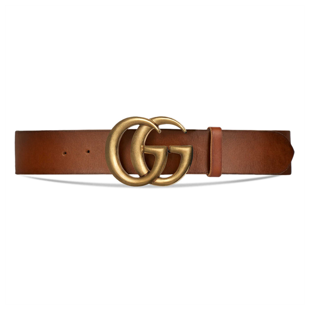 Gucci Leather Belt 40mm With Double G Brass Buckle 406831