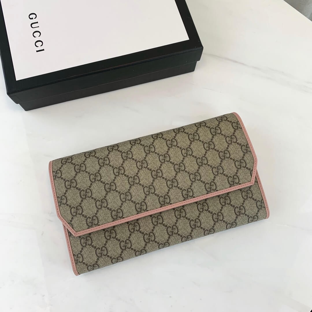 Gucci GG Canvas Continental Wallet 163252