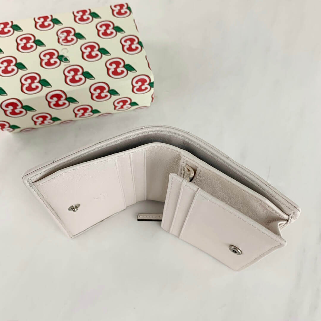 Gucci GG Apple Print GG Marmont Card Case Wallet 466492