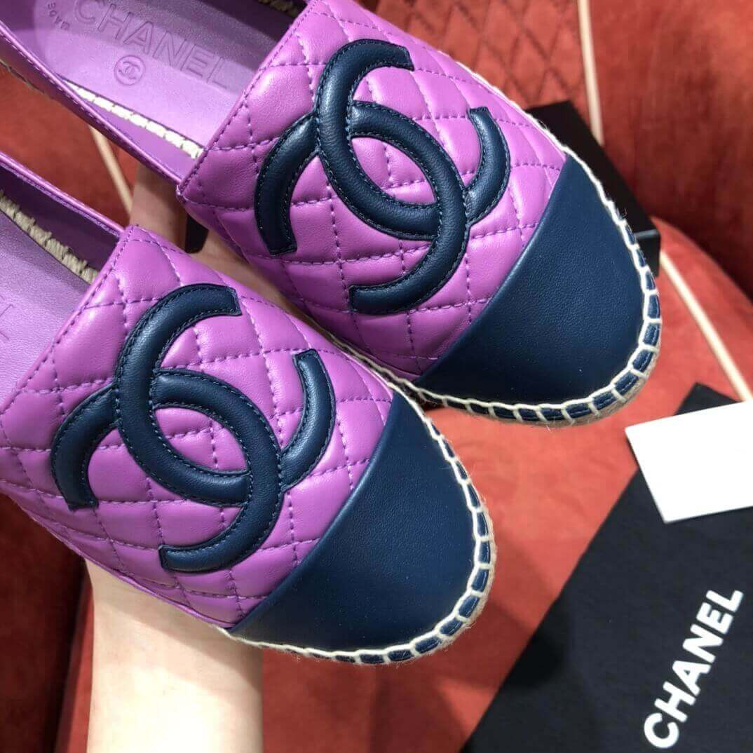 Chanel Lambskin Espadrilles G29762 Purple