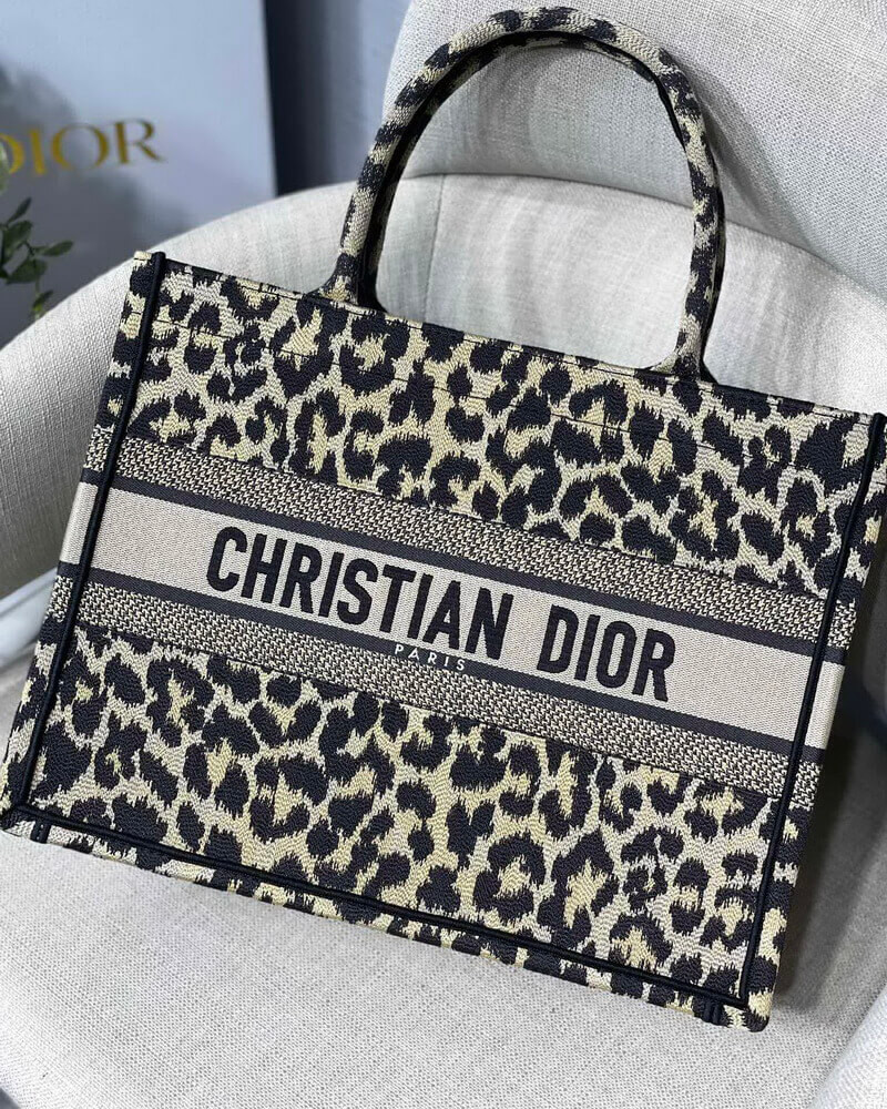 Dior Small Book Tote Ricamo Mizza Beige Multicolore M1296