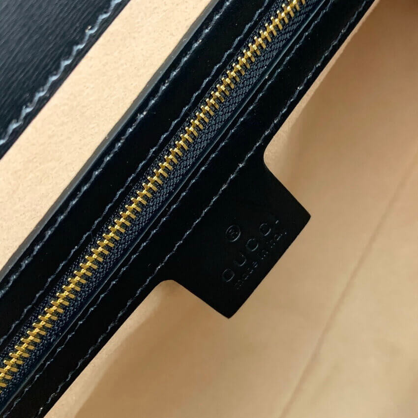 Gucci Jackie 1961 Medium Tote Bag in Black Leather 649016