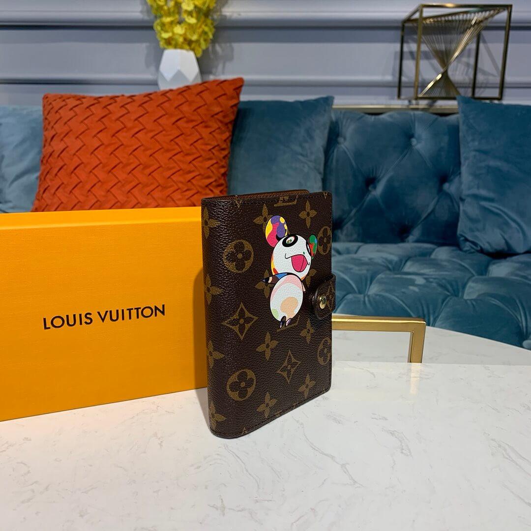 Louis Vuitton Monogram Panda Print Small Ring Agenda Cover R20005