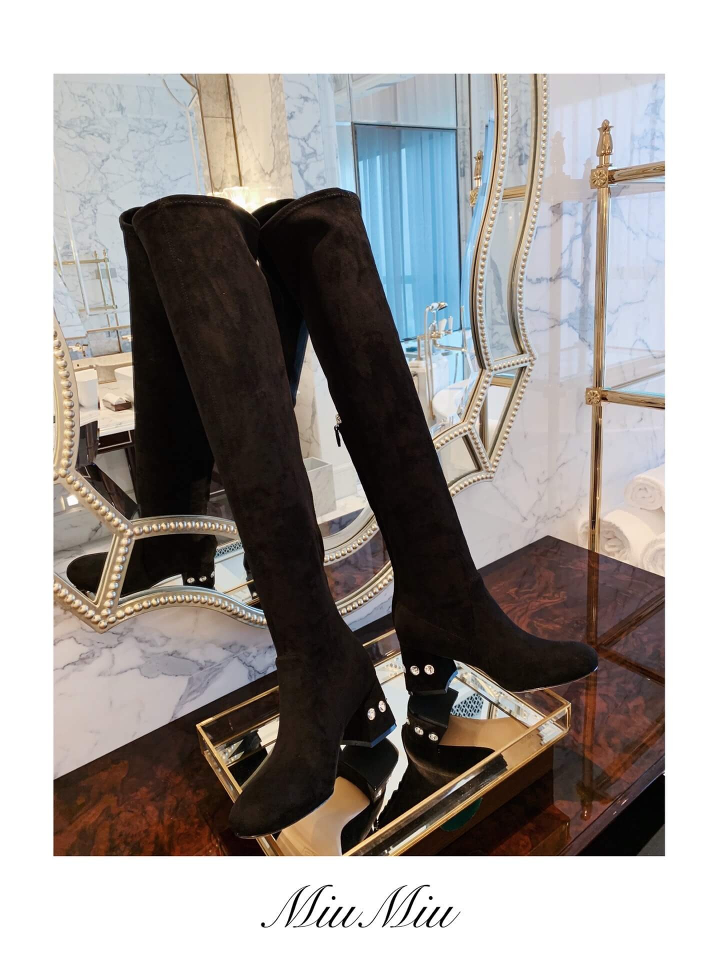 Miu Miu Hight Suede Boots 5W678C