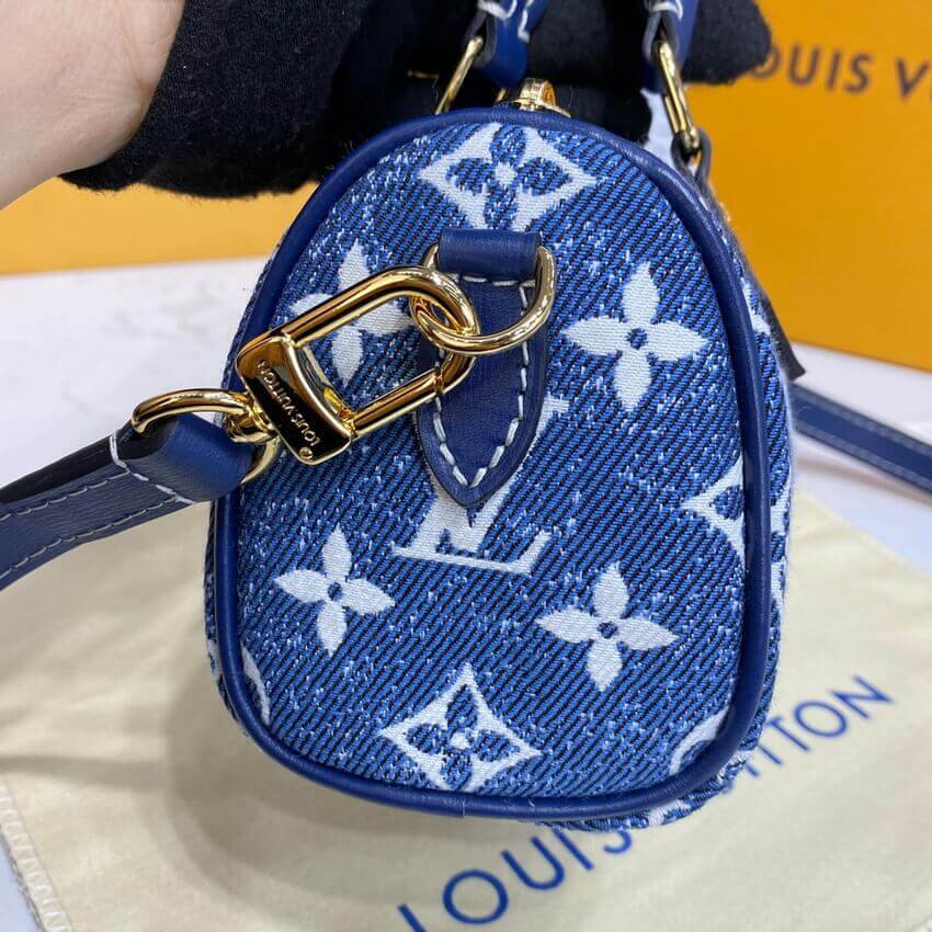 Louis Vuitton Monogram Jacquard Denim Nano Speedy M81168 M81213