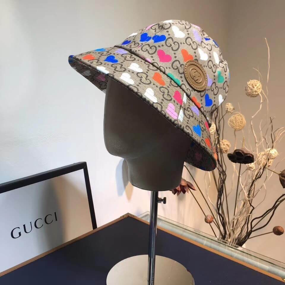 Gucci Multicolored Hearts Bucket Hat 410087