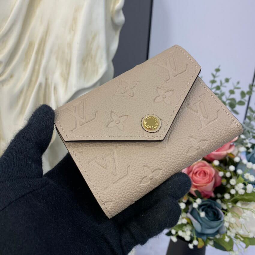 Louis Vuitton Monogram Empreinte Victorine Wallet Tourterelle
