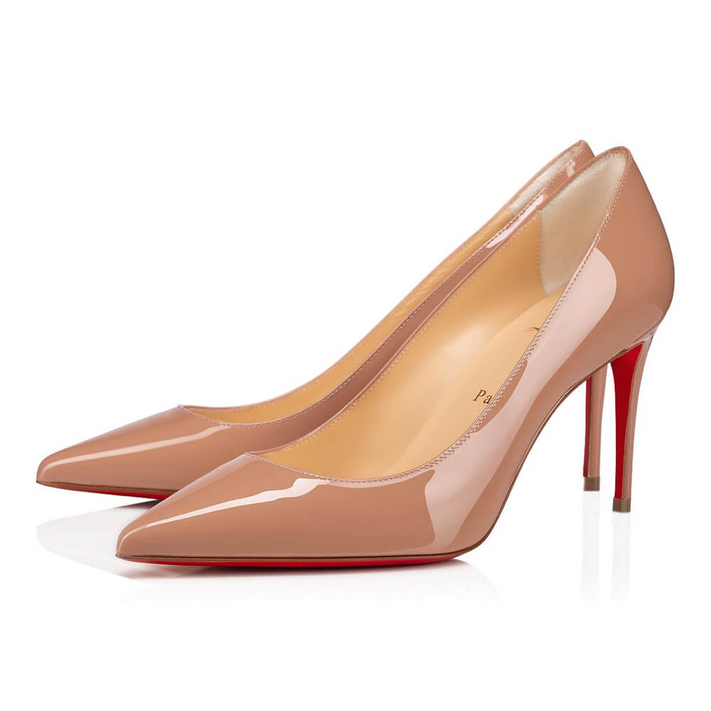 Christian Louboutin Kate 85 mm Nude Patent Leather 3191416