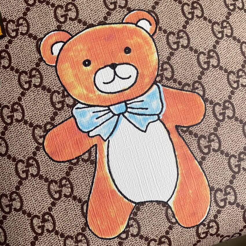 Gucci Teddy Bear Prin Tote 410812