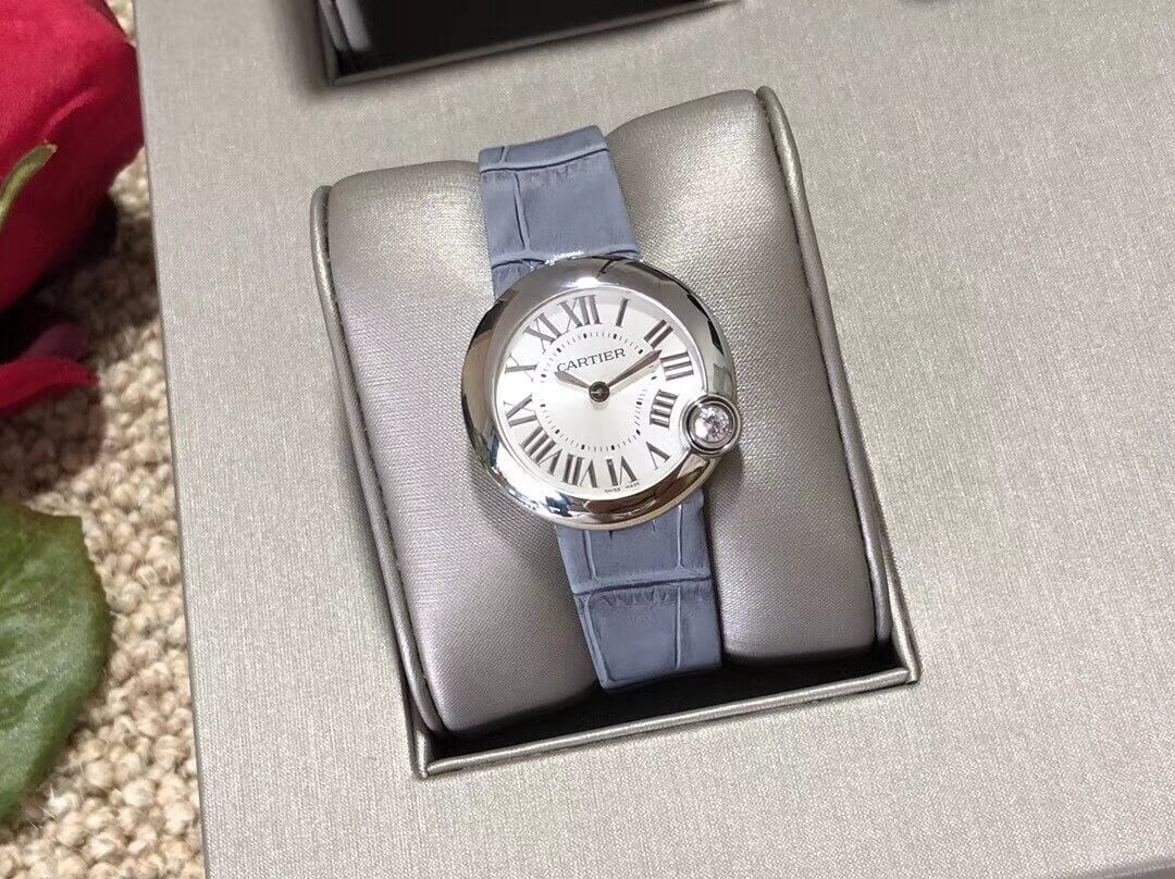 Cartier Ballon Blanc De Silver Quartz Watch WGBL0003