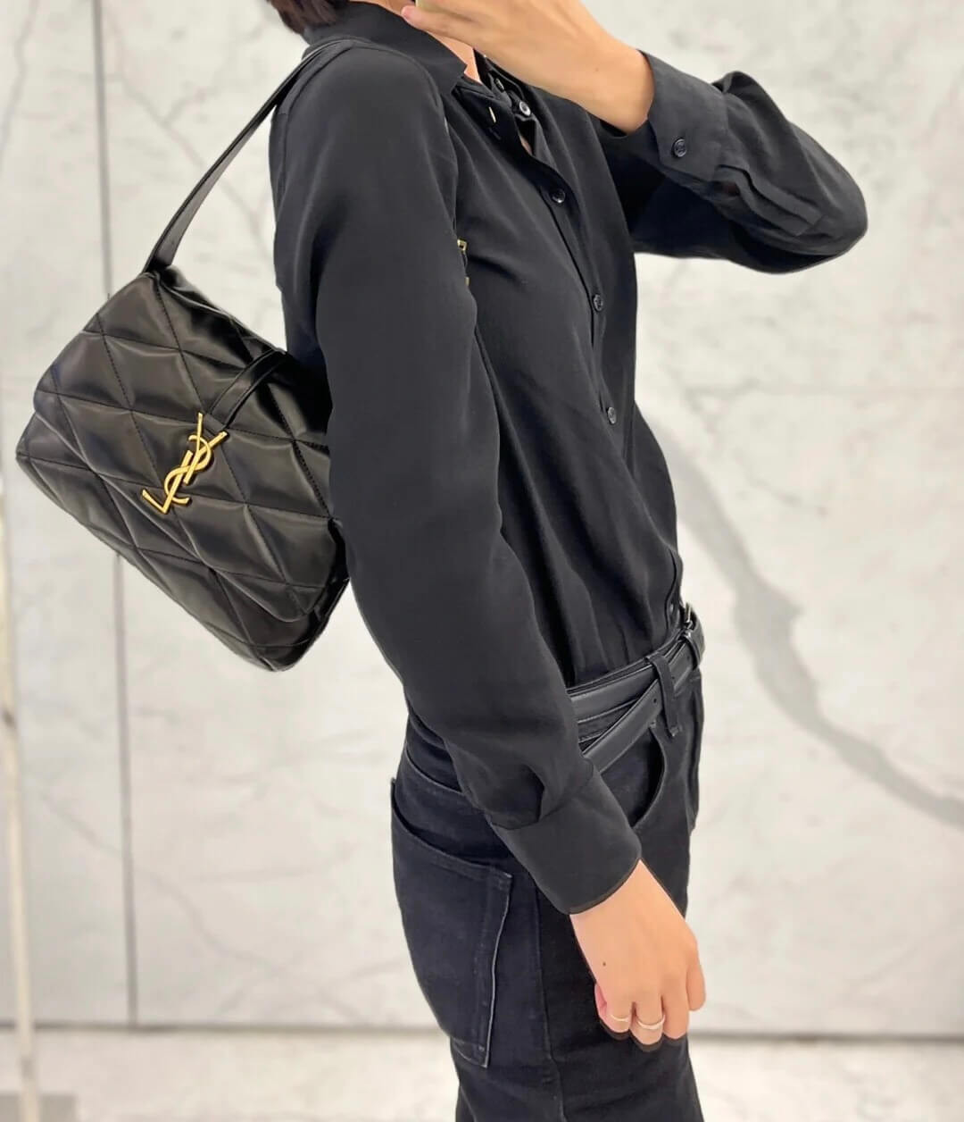 Saint Laurent Le 57 Hobo Bag in Quilted Lambskin 698567