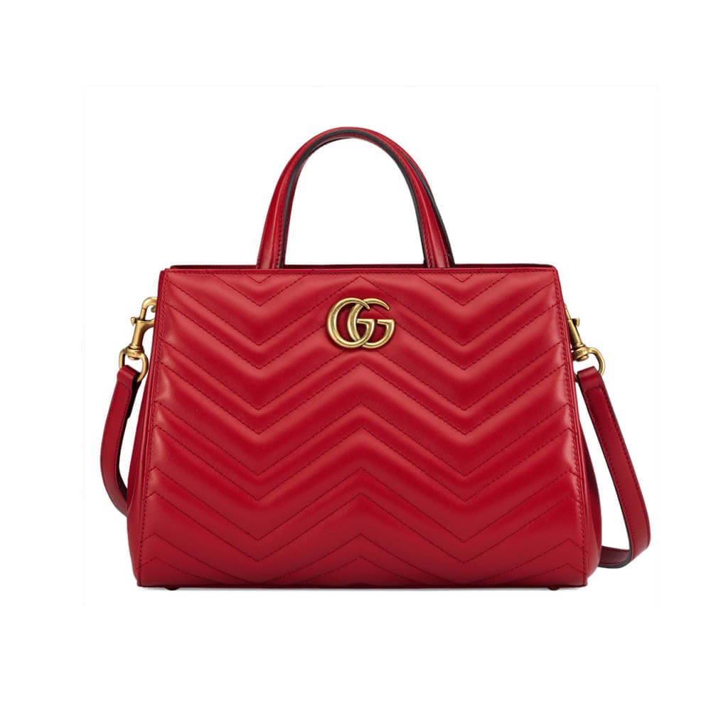 Gucci GG Marmont Small Matelasse Top Handle Bag 448054
