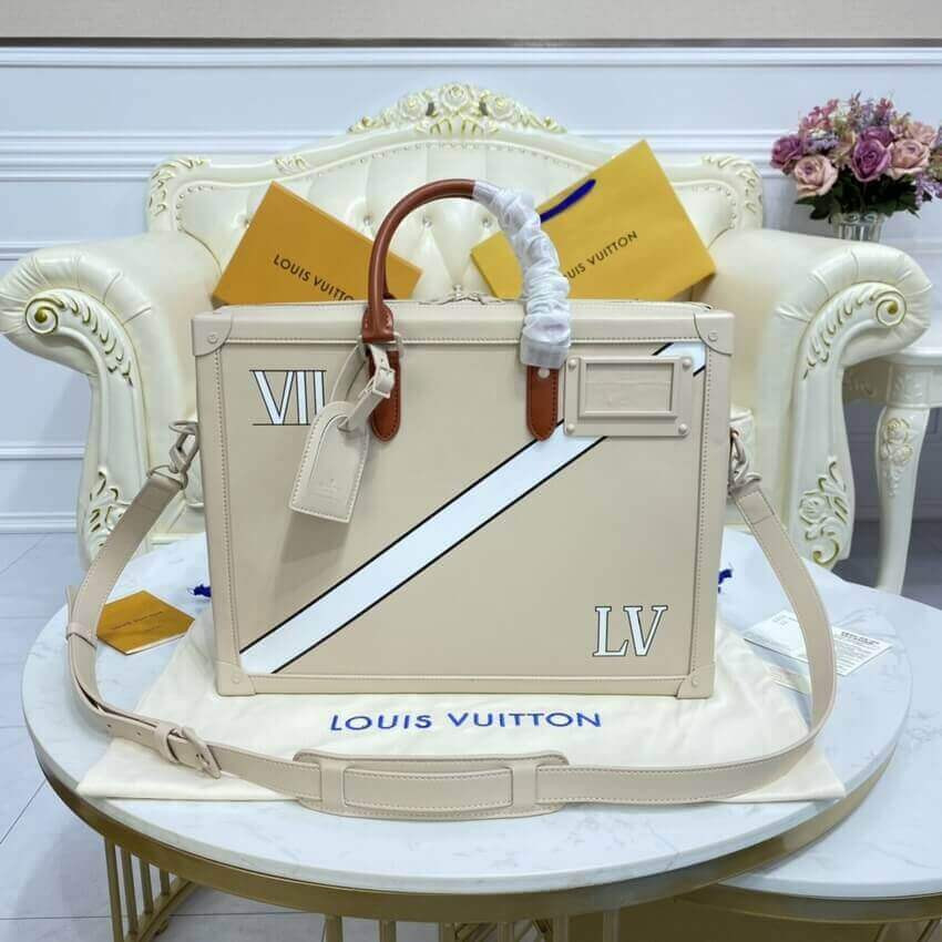 Louis Vuitton Soft Trunk Briefcase M44952 Cream