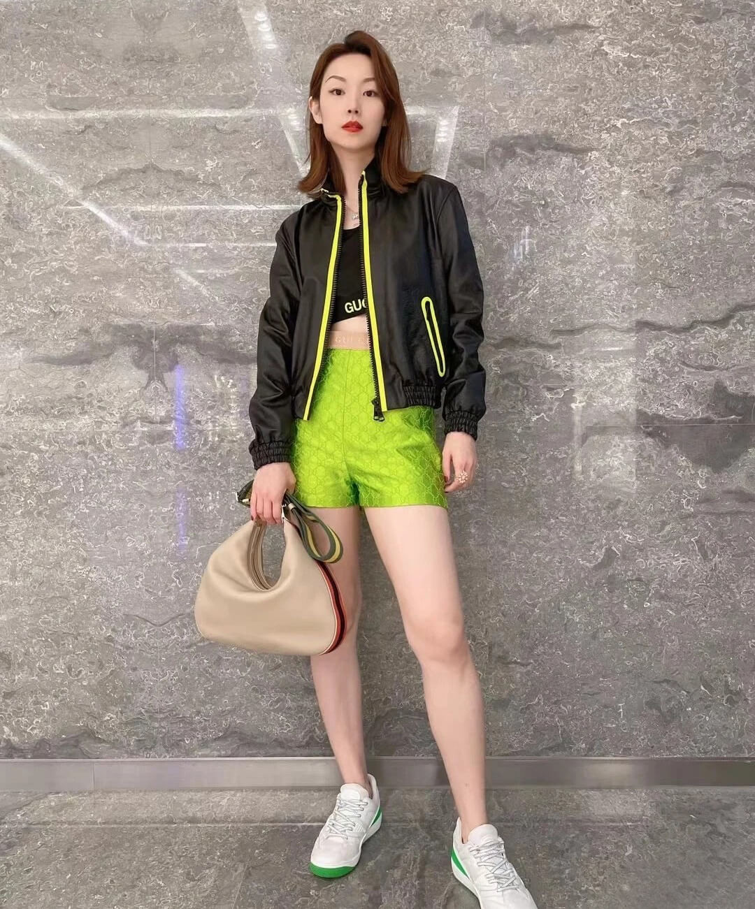 Gucci Oatmeal Leather Attache Medium Shoulder Bag 702823