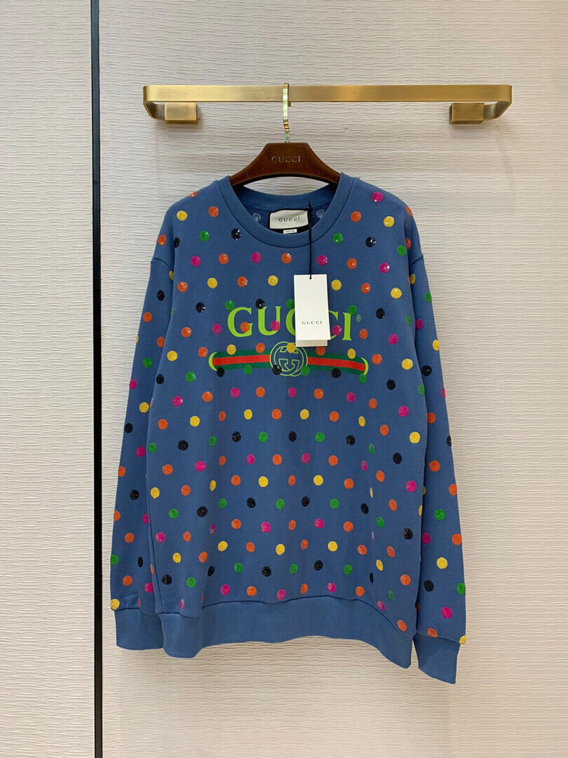 Gucci Rainbow Polka Dot Print Sweatshirt A8640