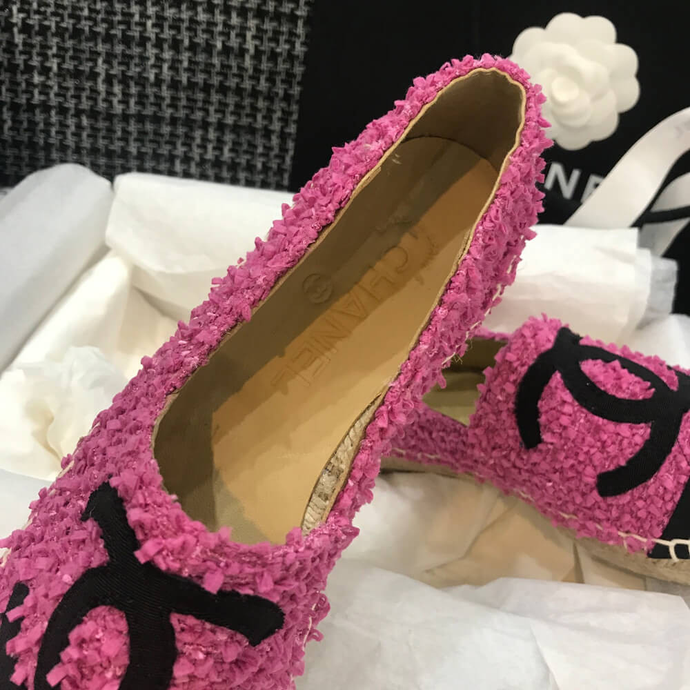 Chanel Tweed Espadrilles G29762 Rosy