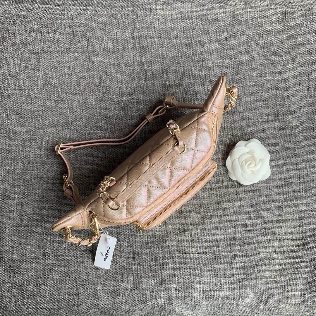 Chanel Quilted Caviar Clafskin Waist Bag AS0556