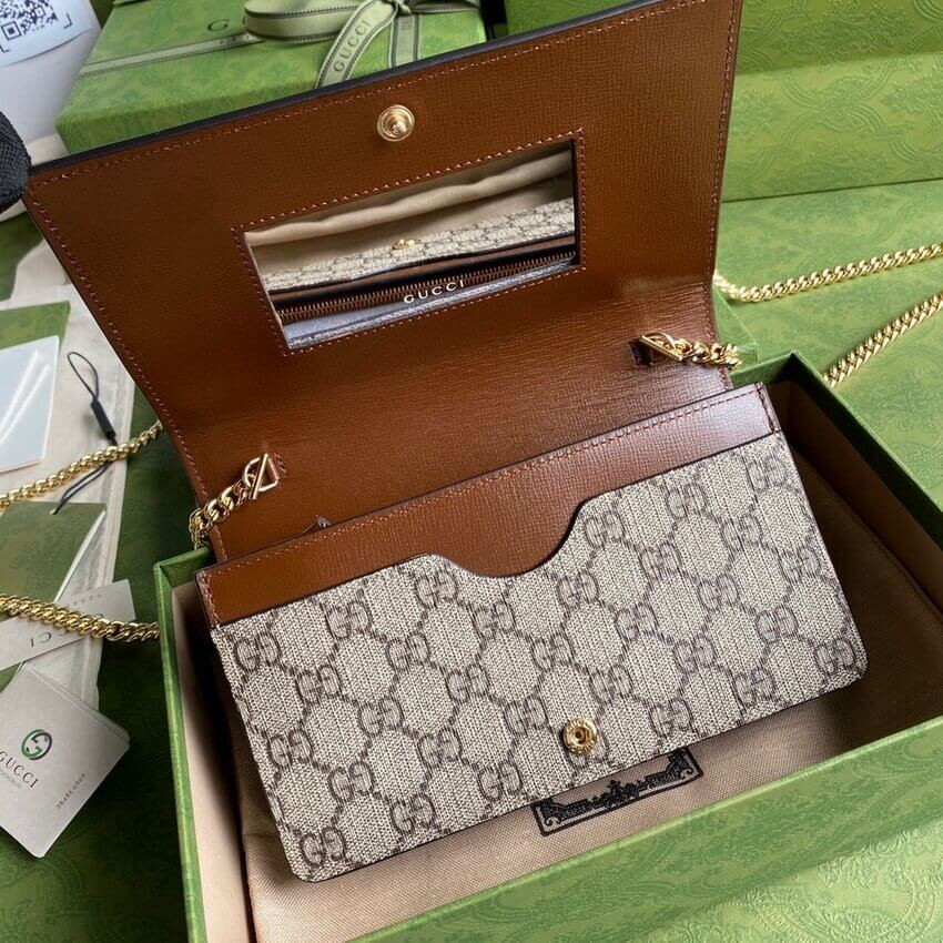 Gucci Valentines Day Chain Card Case Wallet 648948