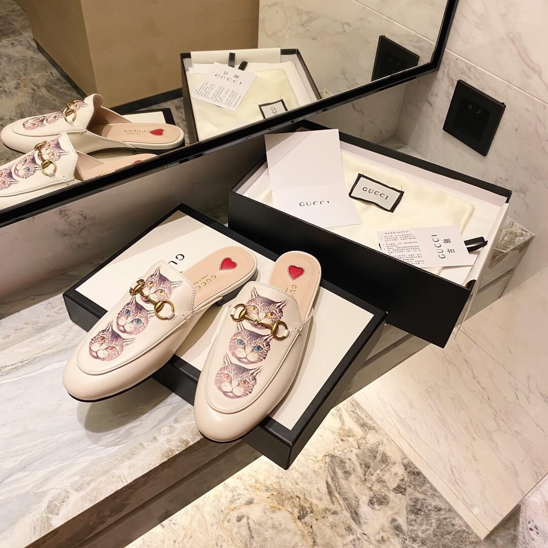 Gucci Princetown Slipper with Mystic Cat 580083