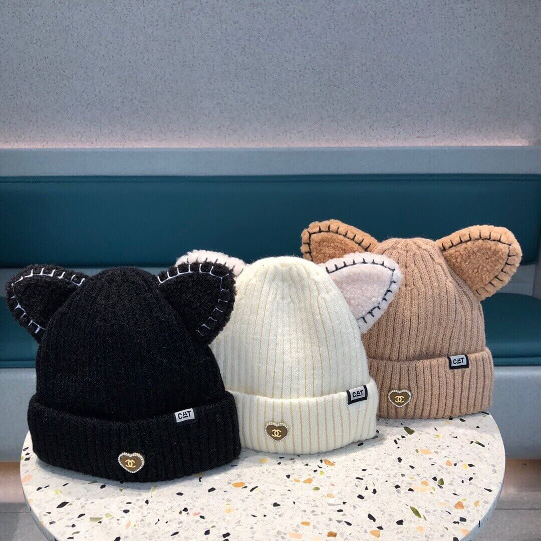 Chanel Cat Ears Wool Hat D016