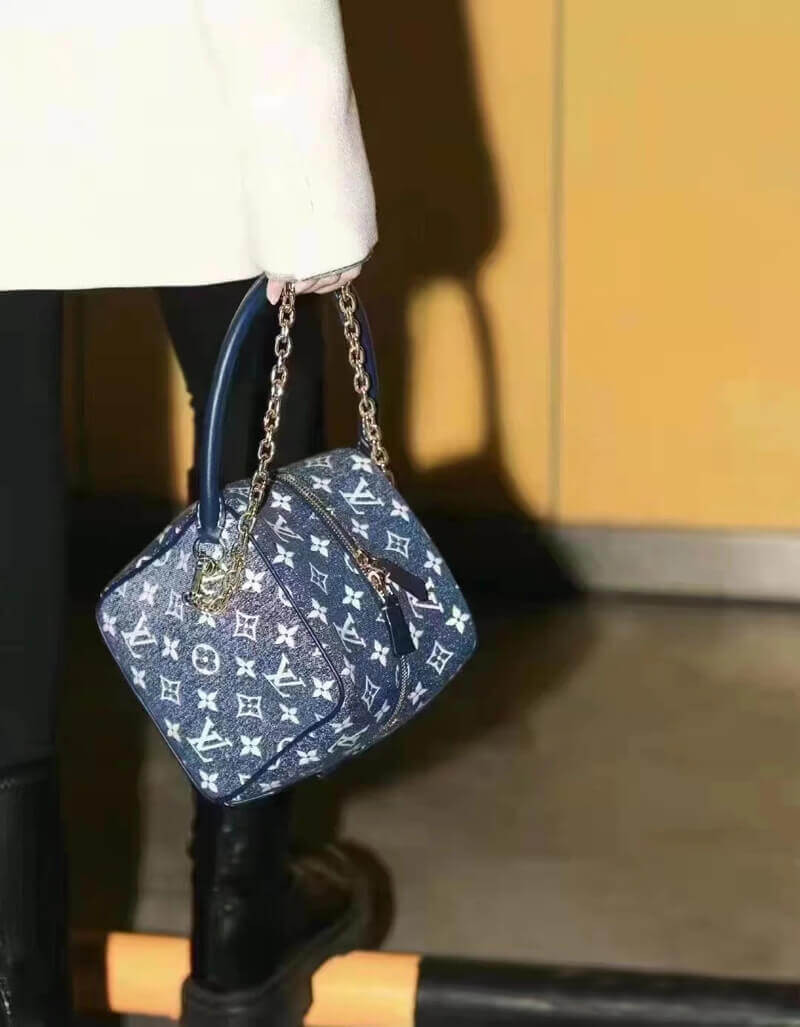 Louis Vuitton Denim Jacquard Textil Square Bag M59611