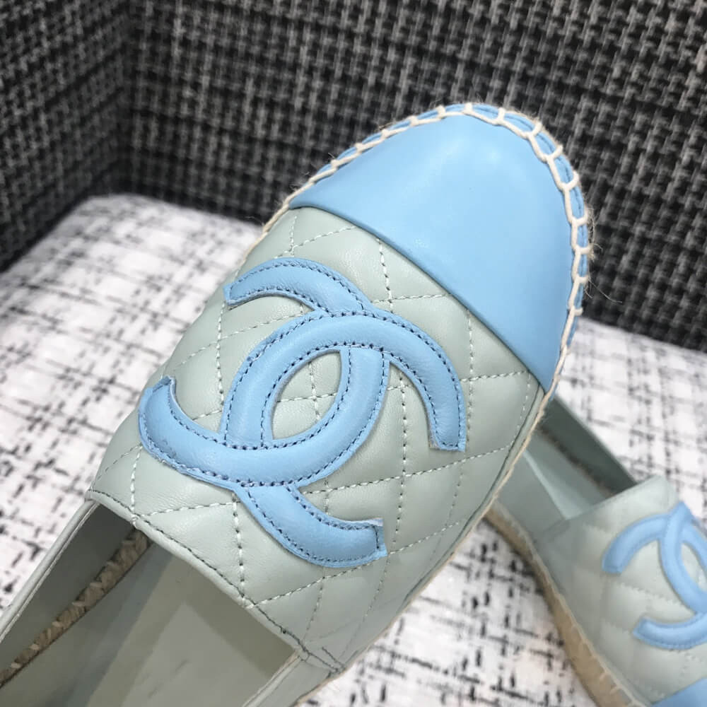 Chanel CC Quilted Espadrilles G29762 Blue