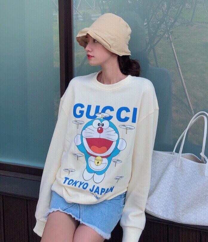 Gucci Embroidered Doraemon Logo Sweatshirt 617965