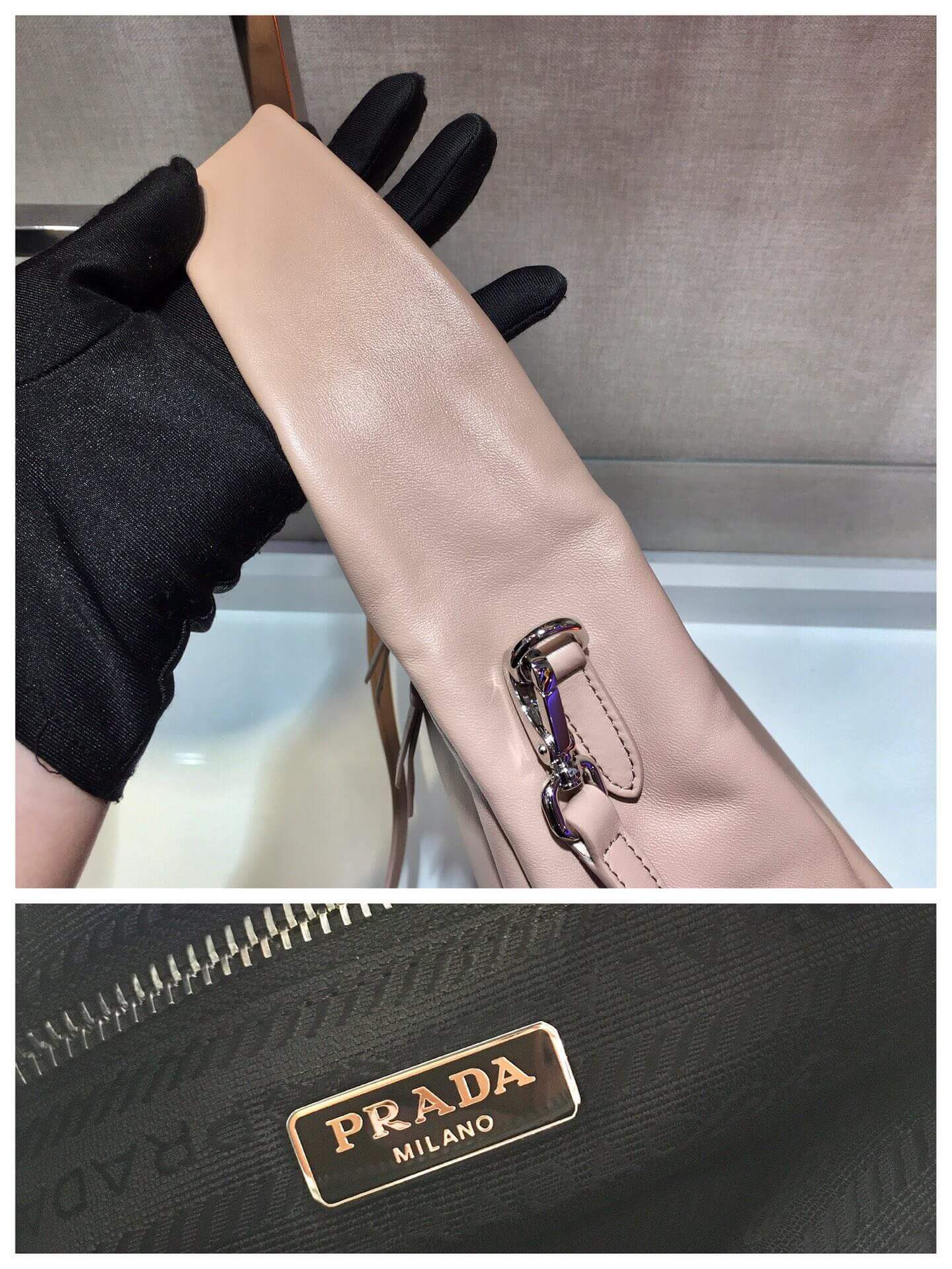 Prada Calf Leather Hobo Bag 26cm 1BC132