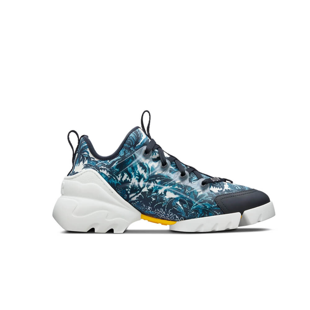 Christian Dior D-Connect Sneaker Indigo Blue Palms Printed K260