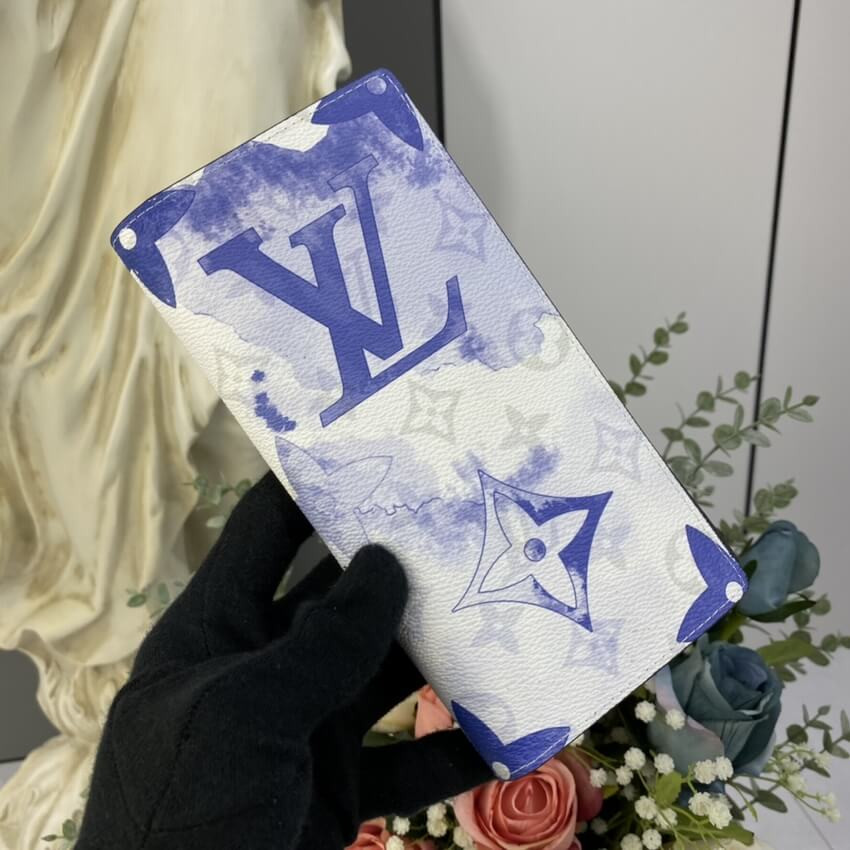 Louis Vuitton Blue Brazza Wallet M80457