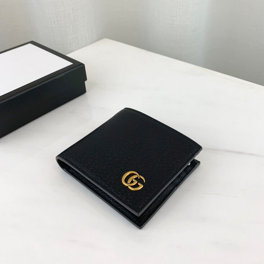 Gucci GG Marmont Metal-Free Tanned Leather Bi-Fold Wallet 428726