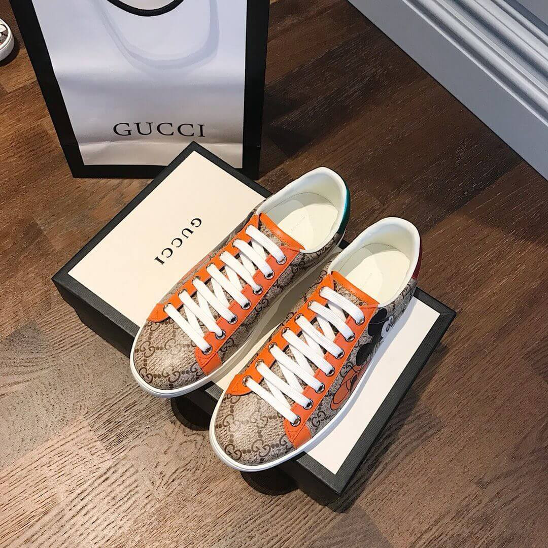 Gucci GG Disney x Gucci Ace Sneaker 604049 Orange