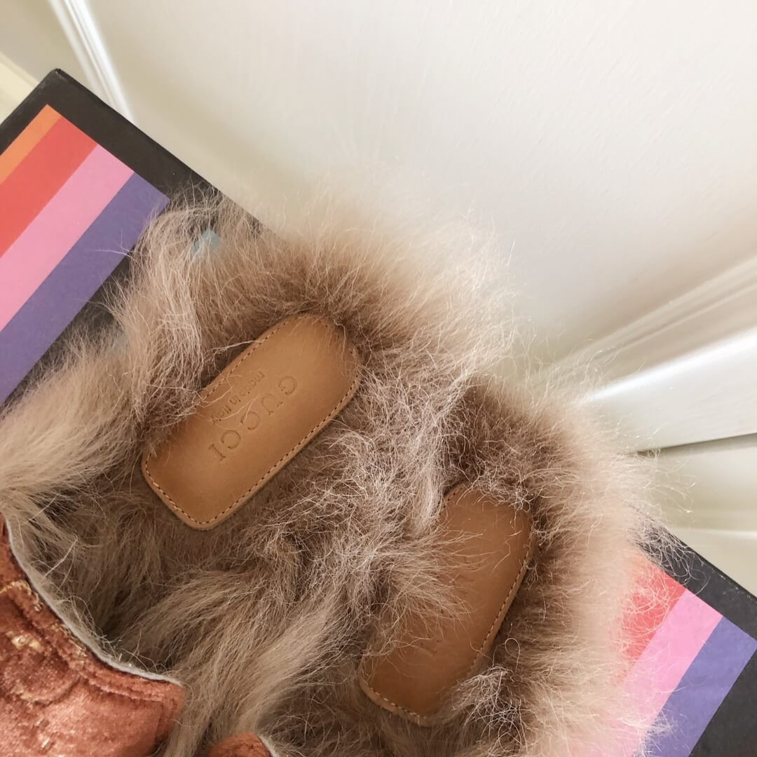 Gucci Princetown GG Velvet Slipper 448657