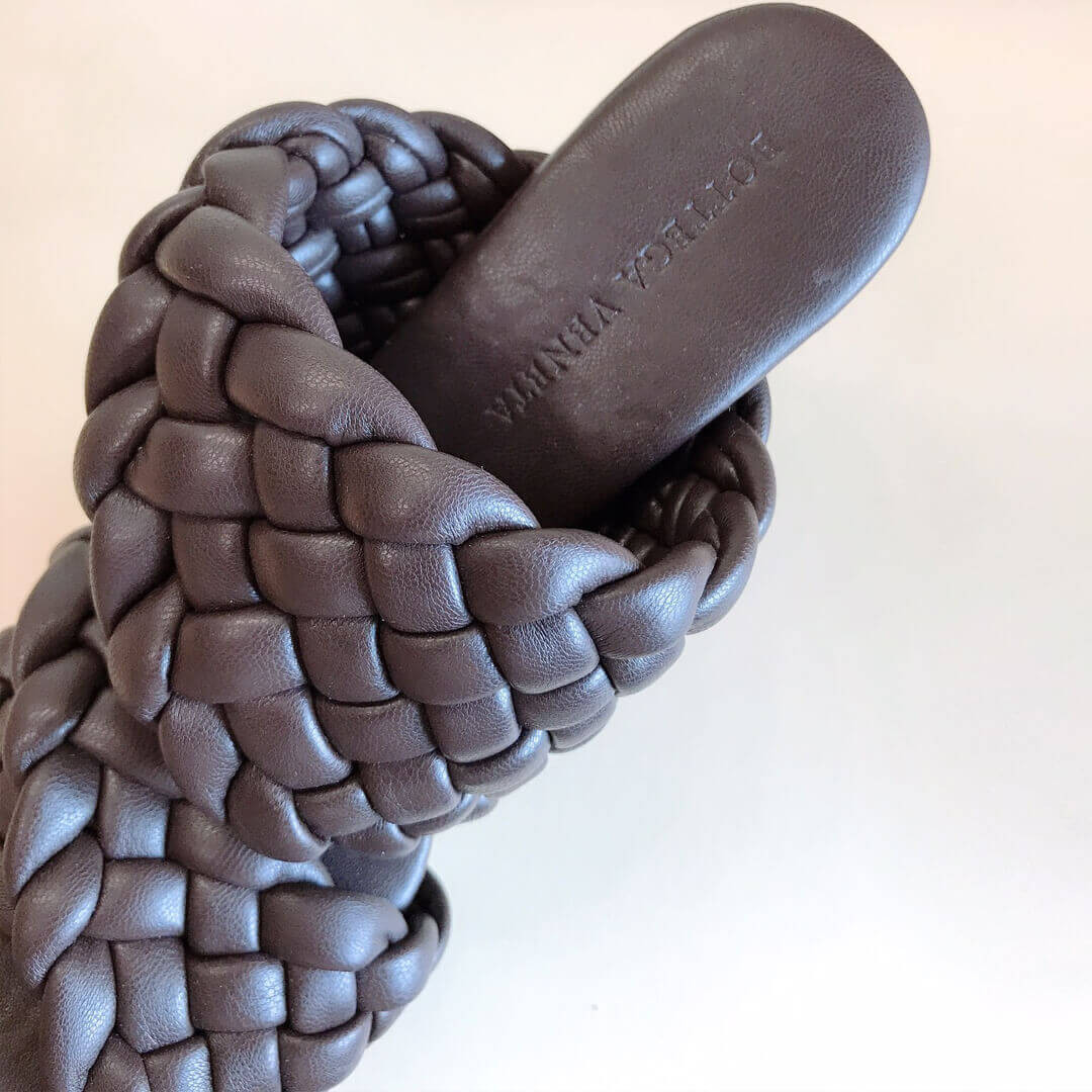 Bottega Veneta BV Curve Sandals 621213 Dark Coffee