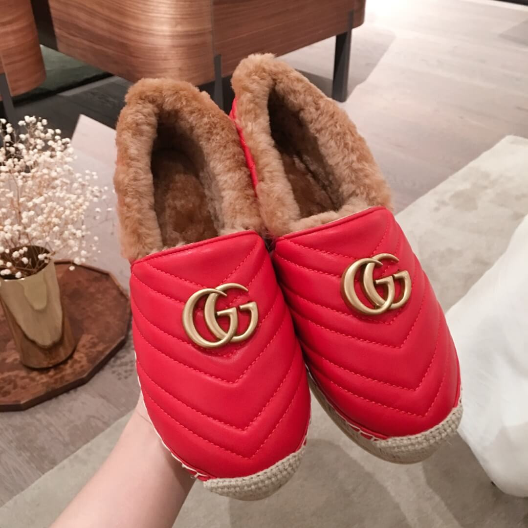 Gucci Leather Espadrille With Double G 551891