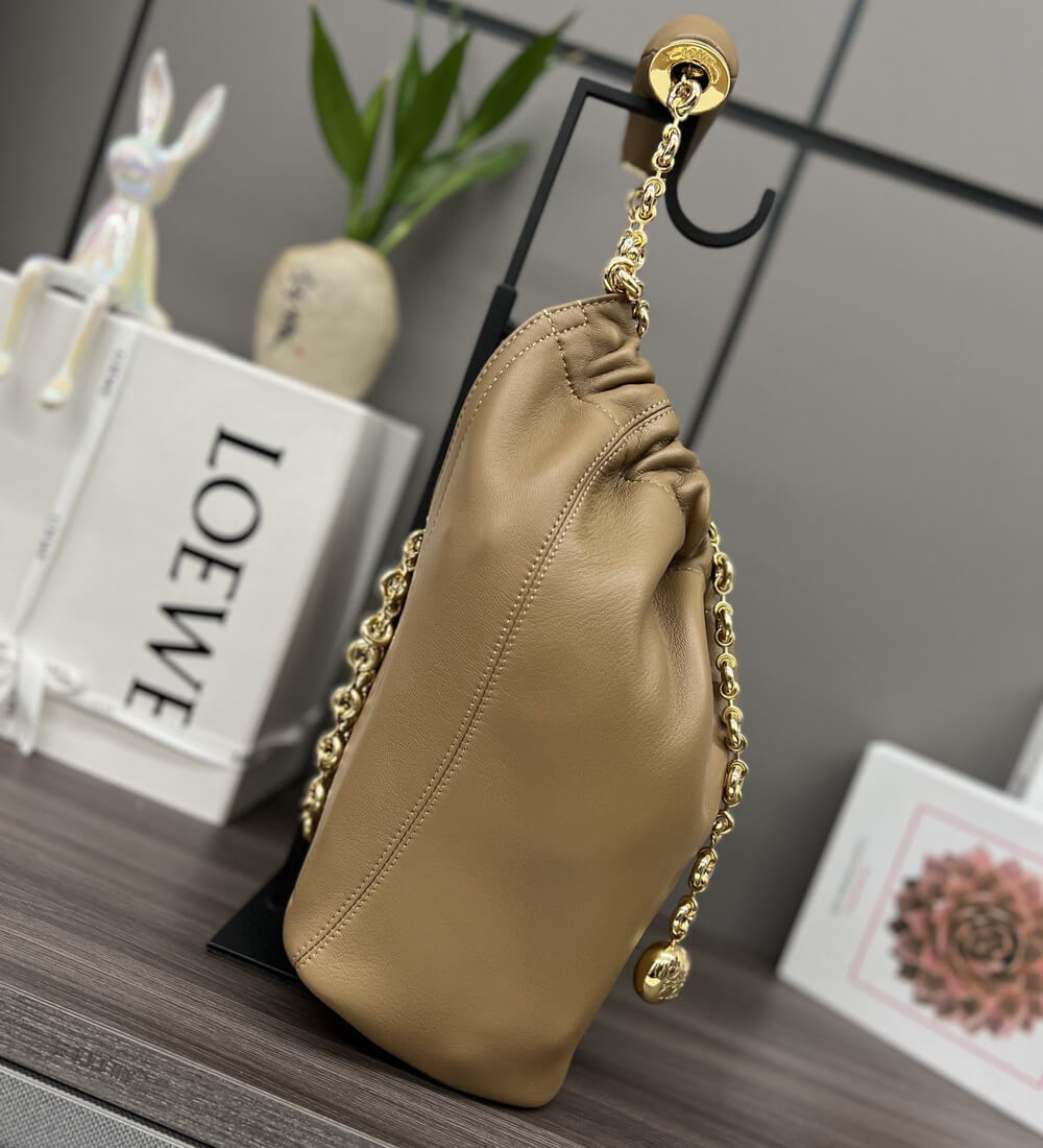 Loewe Small Squeeze bag in Oak Nappa Lambskin 66021