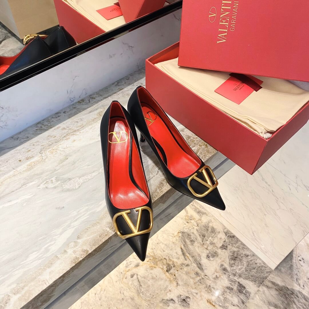 Valentino Garavani Vlogo Calfskin Pump 75mm TW2S0R78