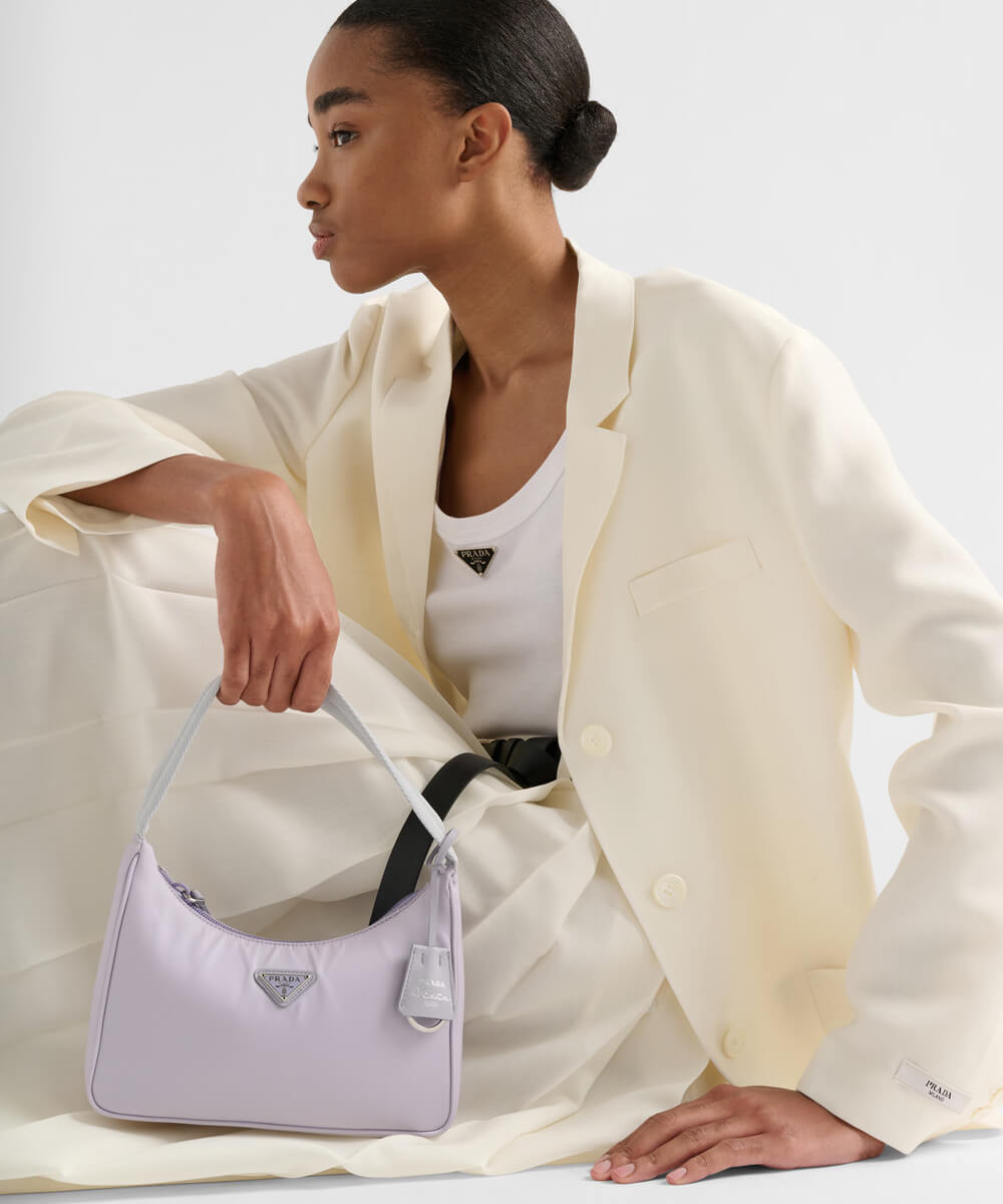 Prada Re-Edition 2000 Nylon Hobo Bag Wisteria 1NE515