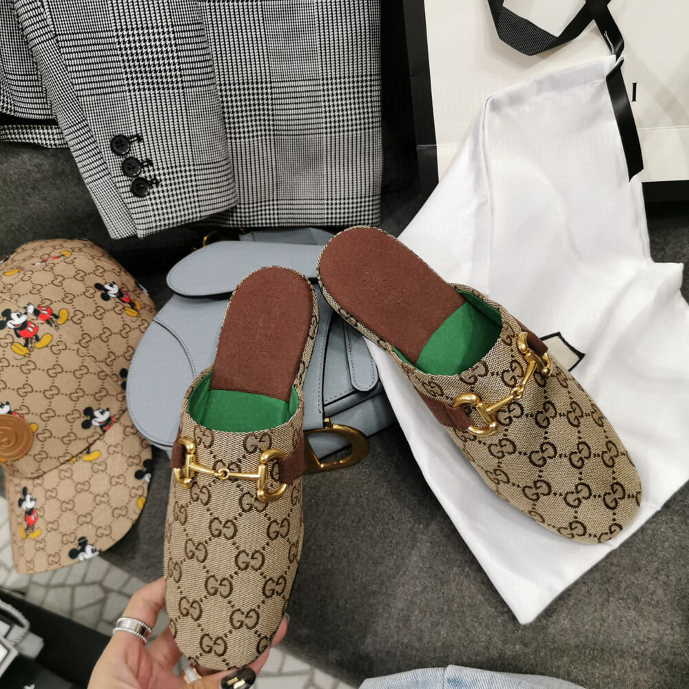 Gucci GG canvas Slipper 604075