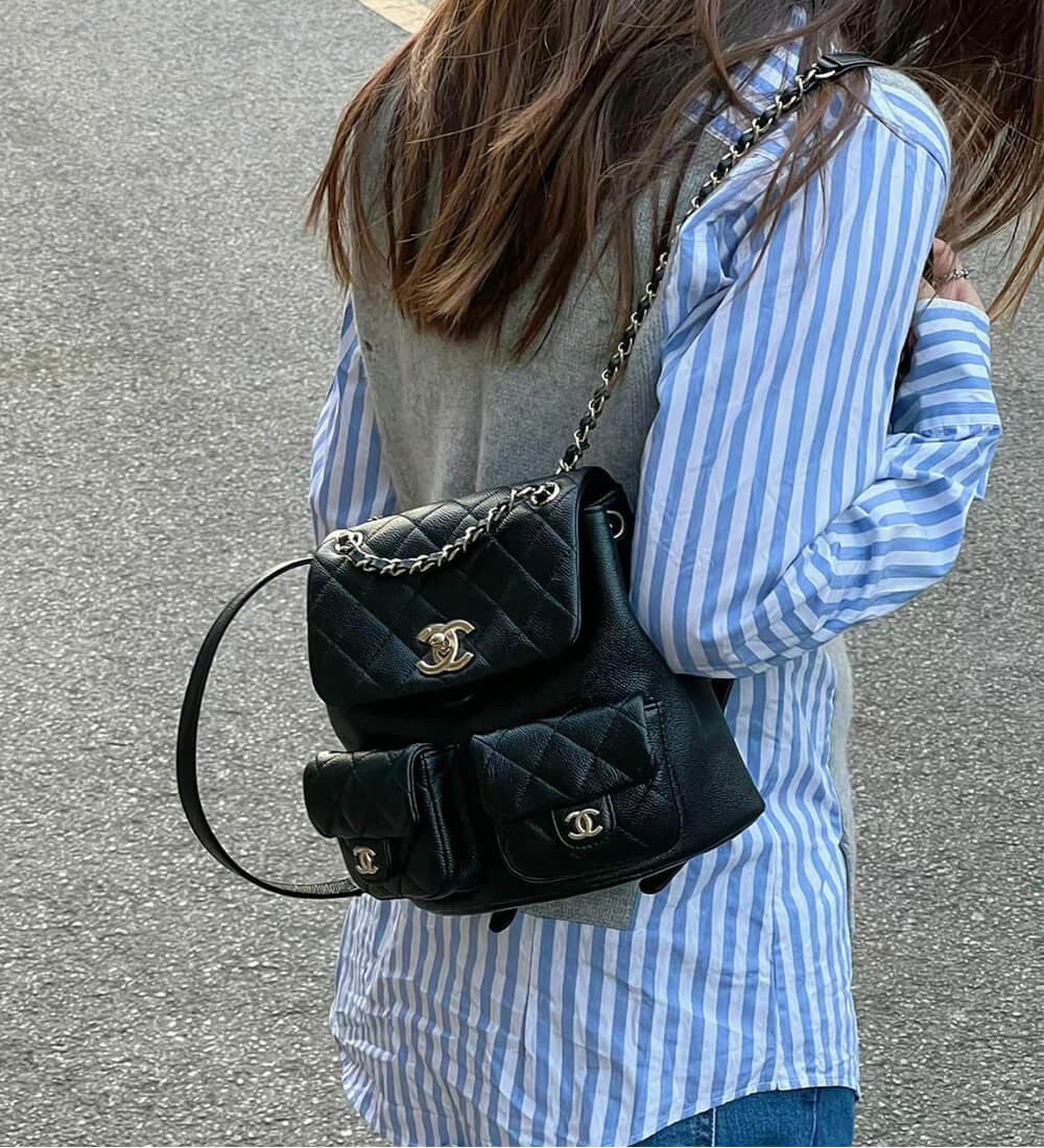 Chanel Small Duma Backpack Caviar Calfskin AS3860
