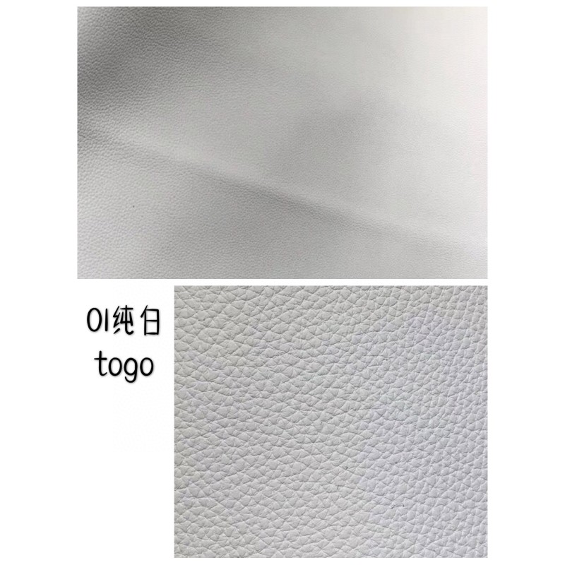 Hermes makes exclusive leather Togo calfskin: white