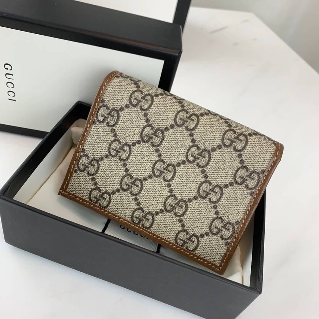 Gucci 1955 Horsebit GG Canvas Card Case Wallet 621887