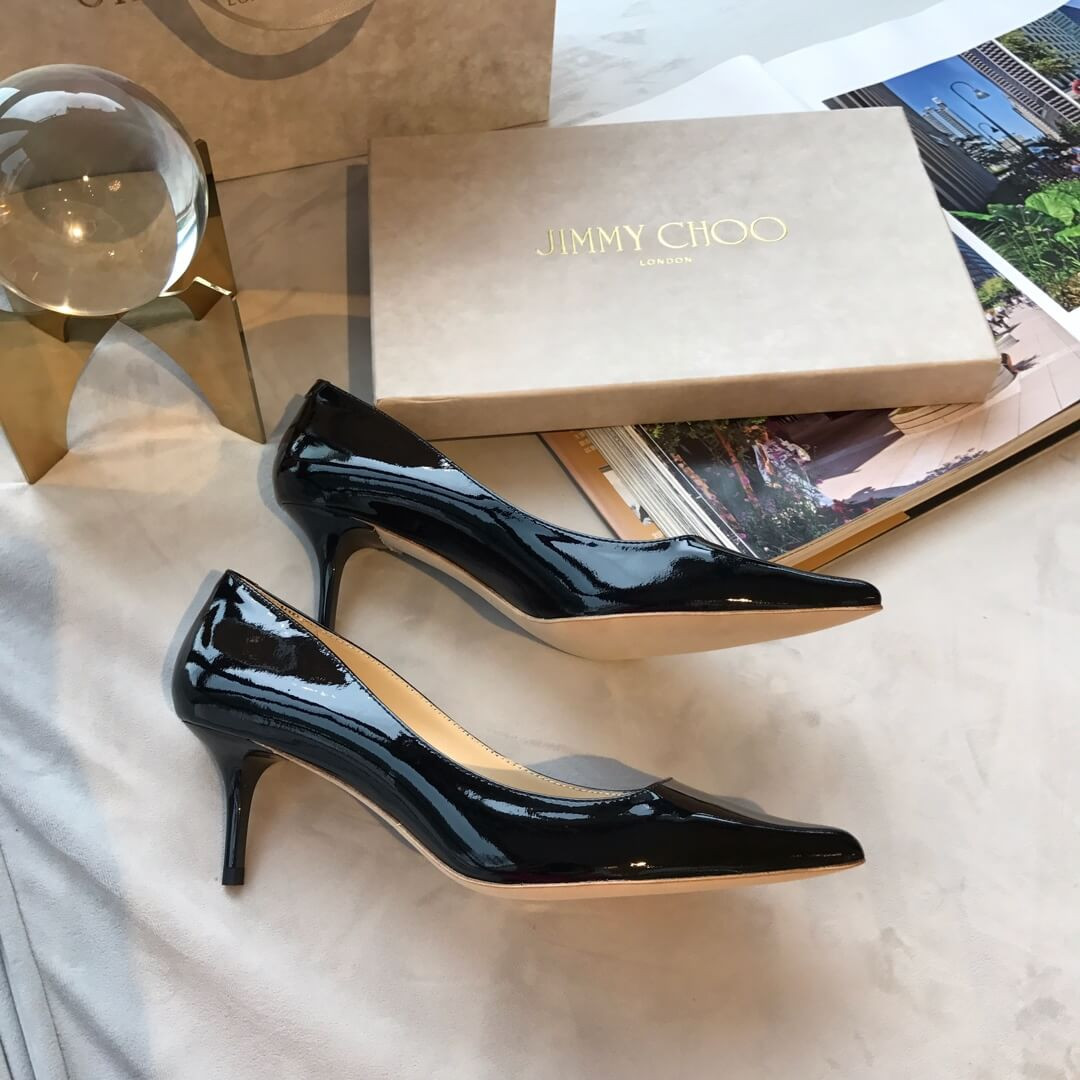 Jimmy Choo Romy 6.5cm Patent Pointed-Toe Pumps 120012
