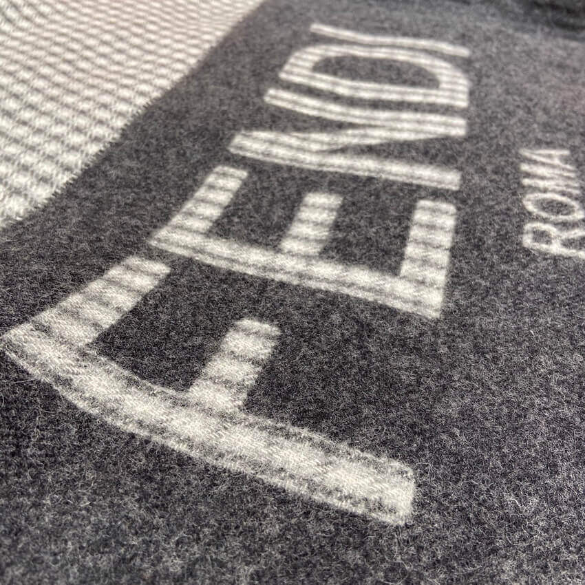 Fendi Grey Wool And Cashmere Scarf FXT334