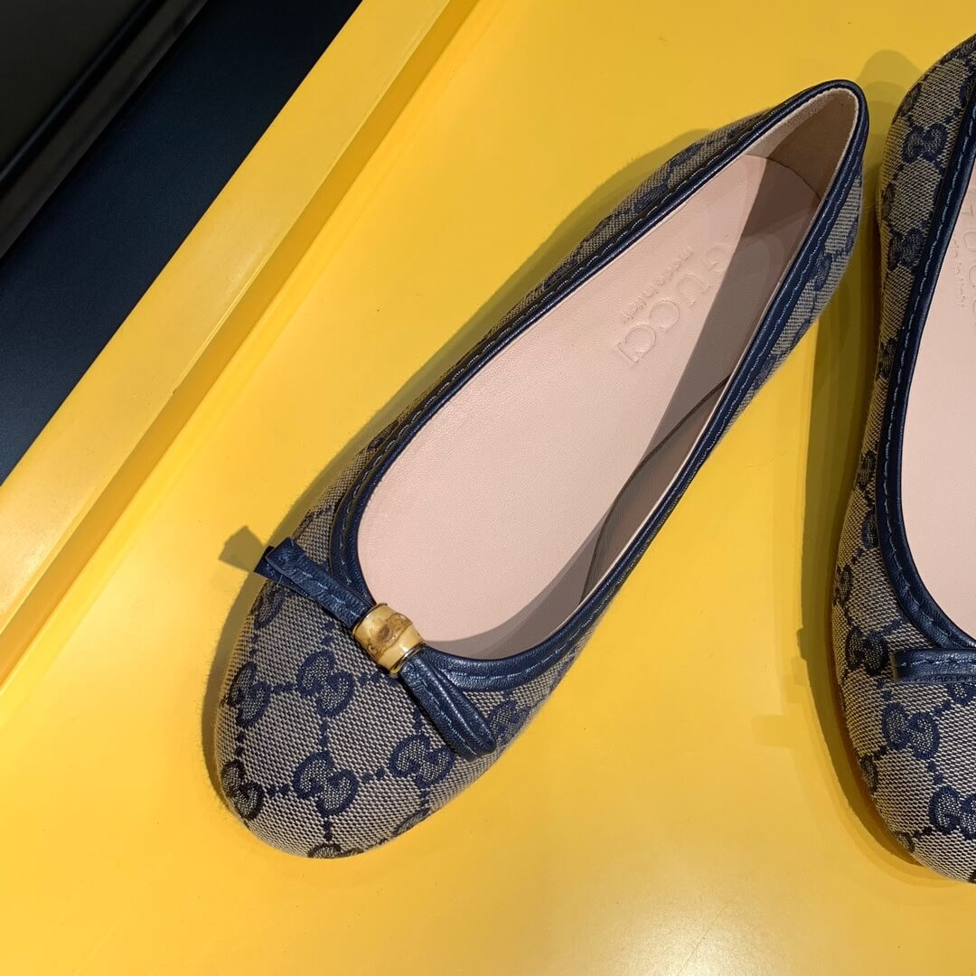 Gucci Canvas Ballerinas 423167 Blue