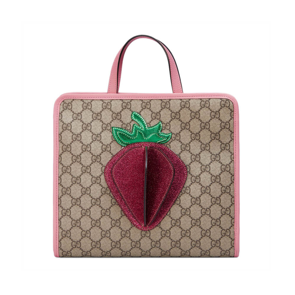 Gucci Childrens GG 3-D Strawberry Tote 630589
