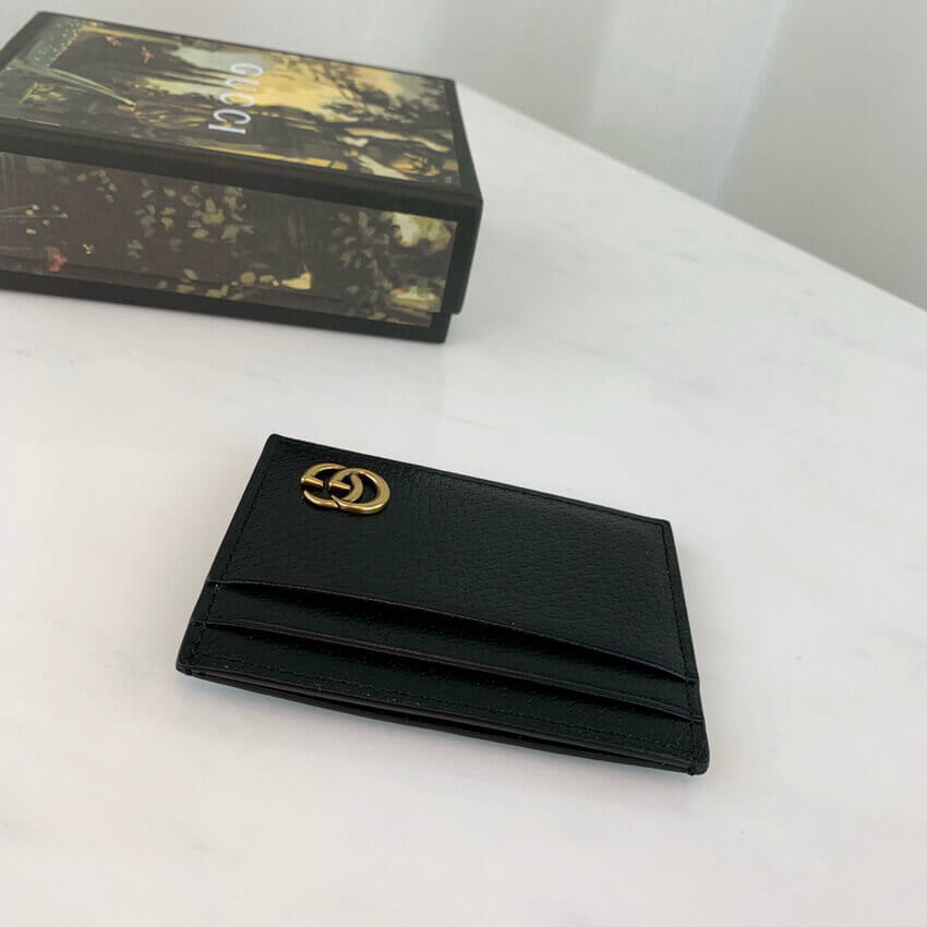 Gucci GG Marmont Metal-Free Tanned Leather Money Clip 436022