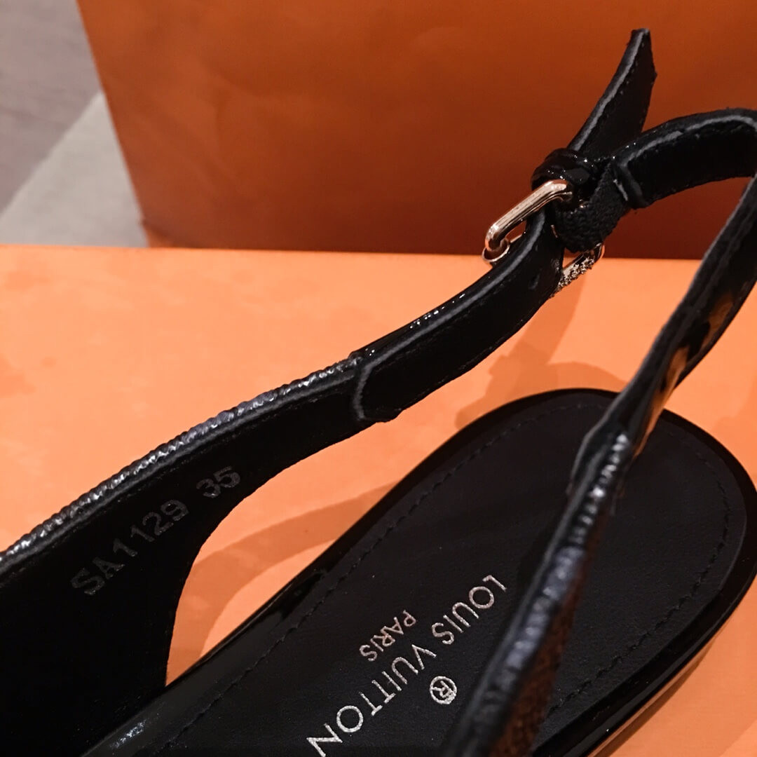 Louis Vuitton Monogram Eclipse Cherie Slingback Ballerina 1A68AV
