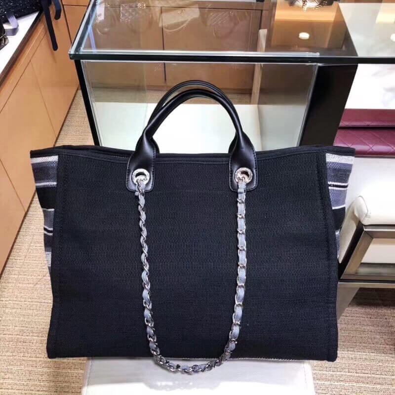 Chanel Deauville Tote 38cm Canvas Bag A66941 Multi